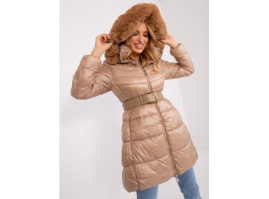 Veste matelassée à capuche - beige foncé
