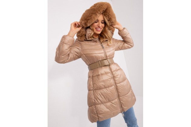 Veste matelassée à capuche - beige foncé