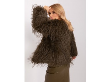 Veste en fausse fourrure - kaki