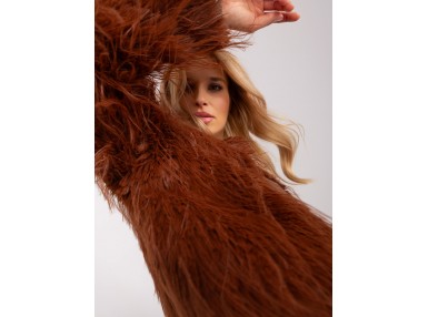 Veste en fausse fourrure - marron clair