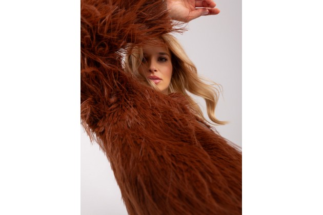 Veste en fausse fourrure - marron clair