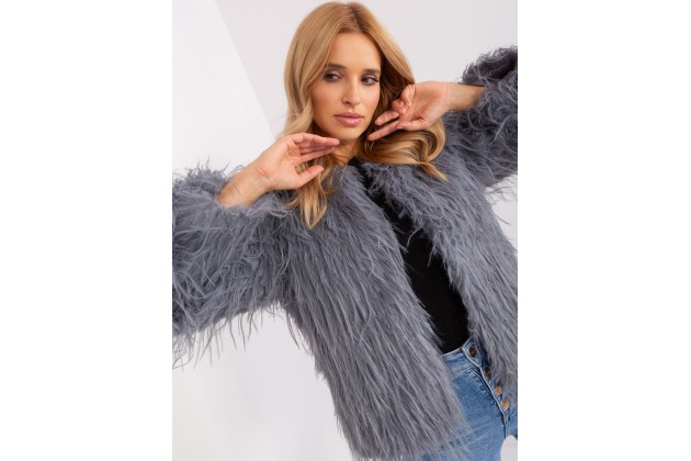  Veste en fausse fourrure - gris