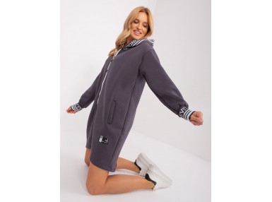 Sweat à capuche à fermeture éclair - graphite