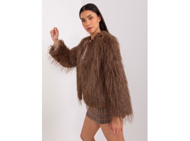 Veste en fausse fourrure - marron