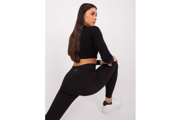 Legging sculptant à taille haute - noire