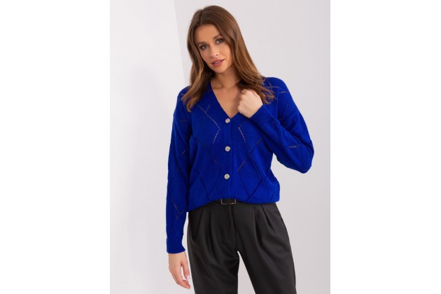 Gilet col V d'un - cobalt