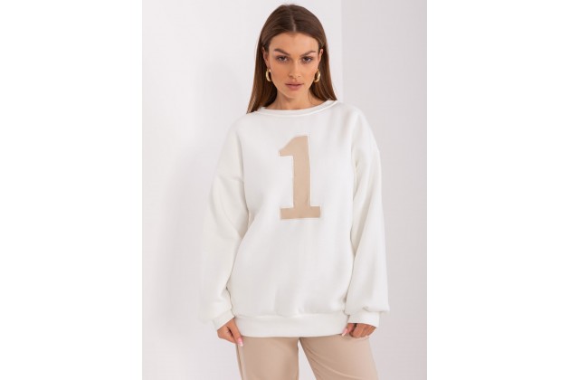 Sweat femme sans capuche - éqru