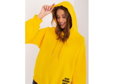 Sweat à capuche en coton - jaune