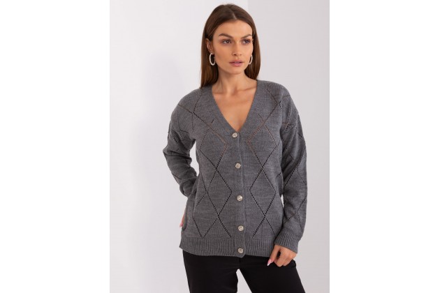 Gilet col V d'un - gris foncé