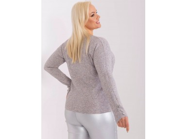 Pull à col-V - gris