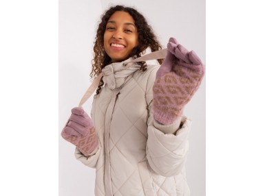 Gants duveteux - rose