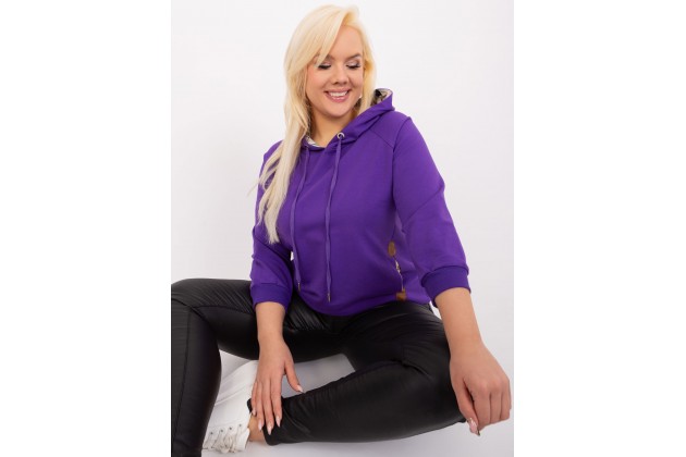 Sweat à capuche en coton - violet