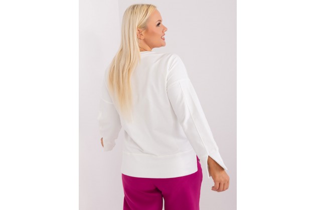 Sweat-shirt col rond - écru