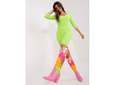 Robe courte avec décolleté en cœur - vert clair