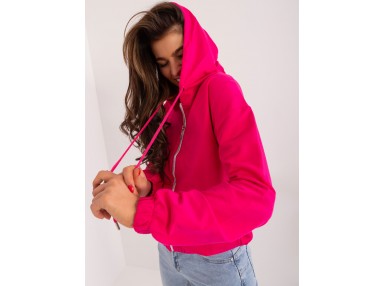Sweat à capuche à fermeture éclair - fuchsia