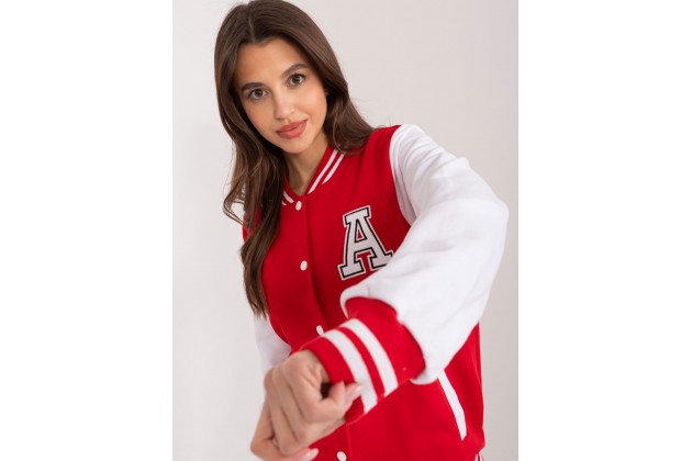 Veste à boutons-pression - rouge