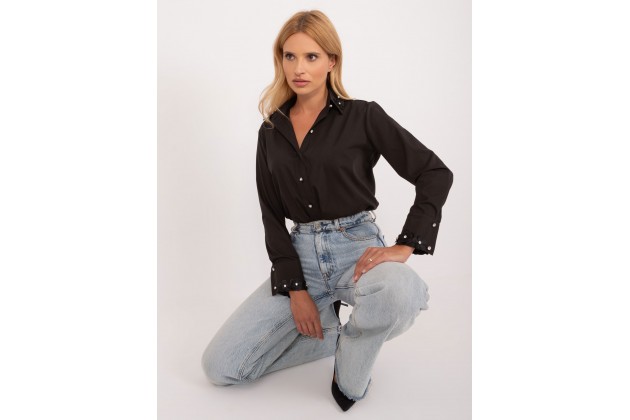 Chemise classique pour femme - noir