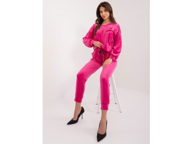 Ensemble avec sweat et pantalon - fuchsia