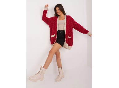 Gilet oversize - bordeaux