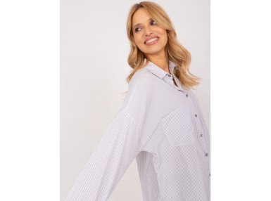 Chemise classique - blanc et gris