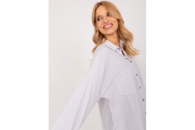 Chemise classique - blanc et gris