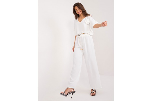 Pantalon ample élégant - blanc