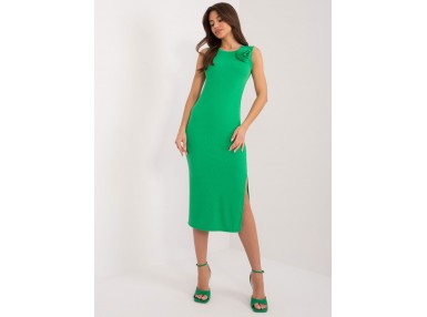 Robe mi-longue - vert