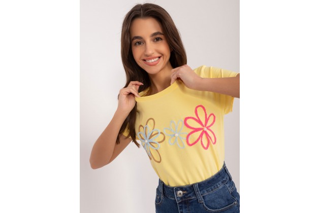 T-shirt en coton - jaune