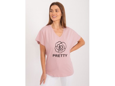 T-shirt en coton - rose foncé
