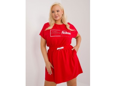 Robe en coton - rouge