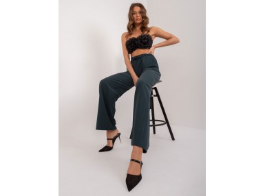 Pantalon ample en tissu - vert