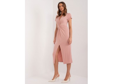 Robe mi-longue - rose