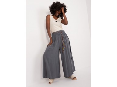 Pantalon large - gris