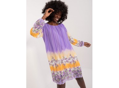 Robe courte à imprimé fleuri - violet