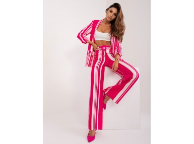 Pantalon ample en tissu - fuchsia
