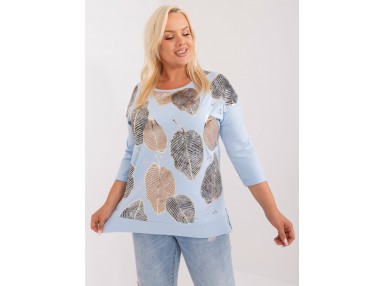 T-shirt femme imprimé - bleu clair