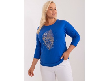 T-shirt en coton - cobalt