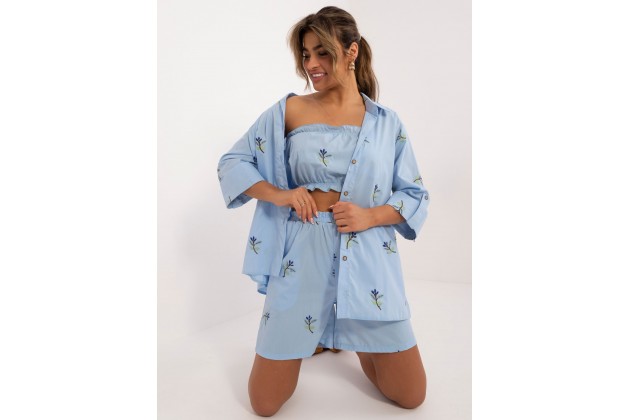 Ensemble avec T-shirt et short - bleu