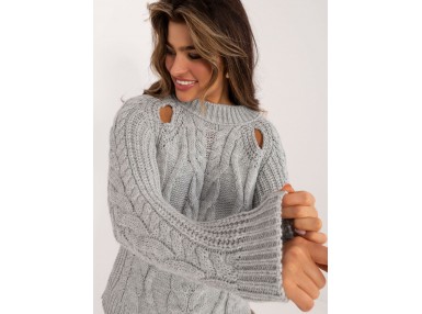 Pull en maille torsadée - gris