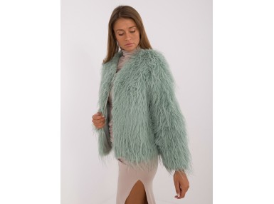 Veste fausse fourrure - pistache