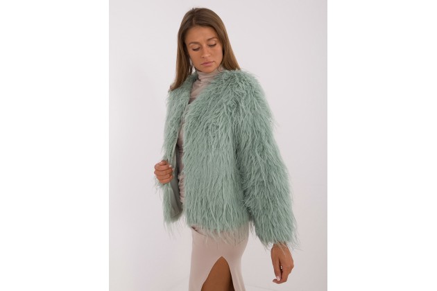 Veste fausse fourrure - pistache