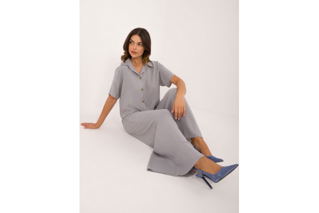 Ensemble avec chemise et pantalon - gris