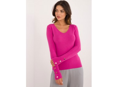 Pull moulant en tissu - fuchsia