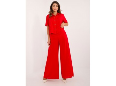Ensemble avec chemise et pantalon - rouge