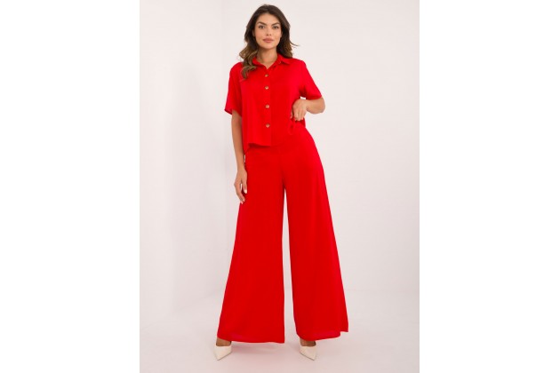 Ensemble avec chemise et pantalon - rouge