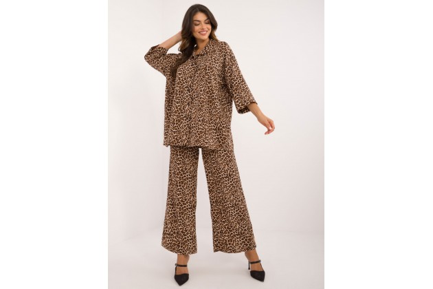 Ensemble avec chemise et pantalon - marron