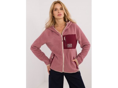 Sweat à capuche - rose foncé