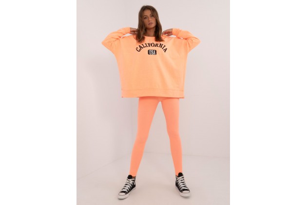 Ensemble avec sweat et pantalon - orange clair