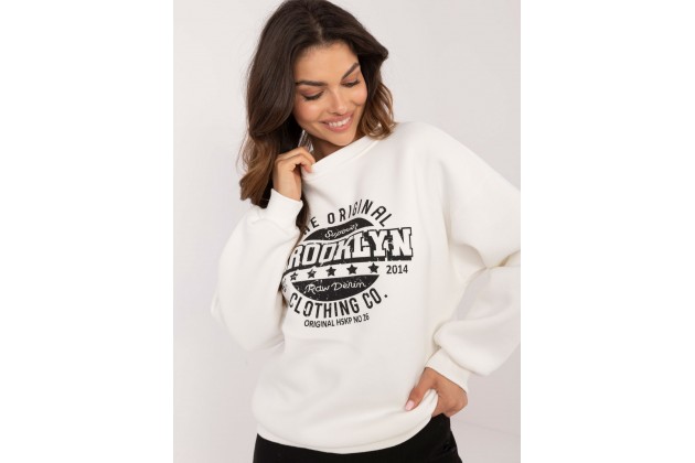 Sweat femme sans capuche - éqru