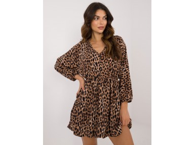 Robe courte avec imprimé - beige